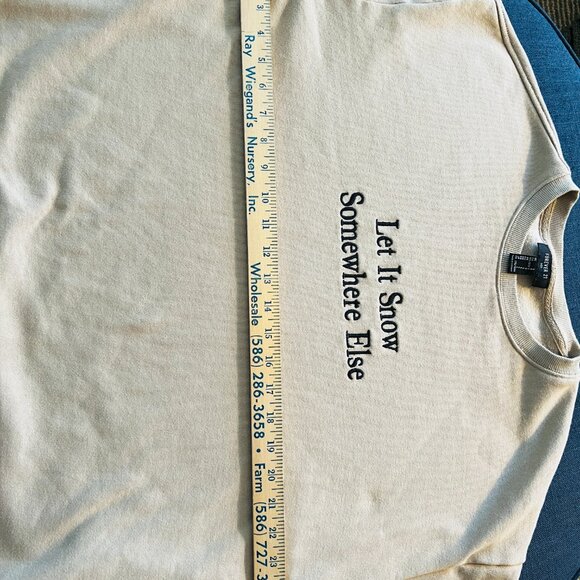 Forever21 // "Let it snow Somewhere Else" // Crewneck // Mens Large - Picture 4 of 5